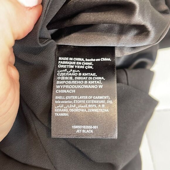 Bebe Long Black Draped Dress size 0 - Picture 6 of 6